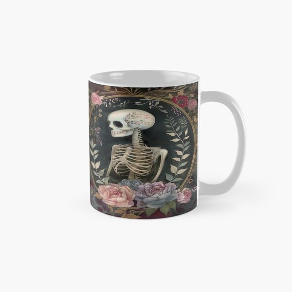 Item preview, Skeleton With Flowers - Macabre Art designed and sold by Frame & Fold.