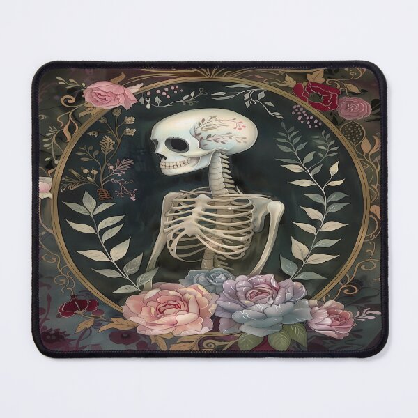 Item preview, Skeleton With Flowers - Macabre Art designed and sold by Frame & Fold.