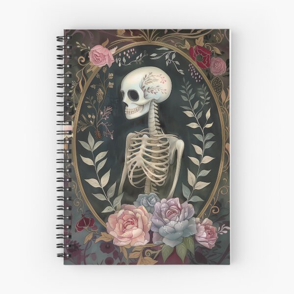 Item preview, Skeleton With Flowers - Macabre Art designed and sold by Frame & Fold.