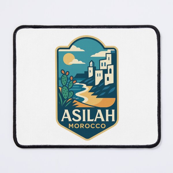 Item preview, Asilah Morocco Seaside Medina with Sunset and Cactus Coast designed and sold by Aryabek.