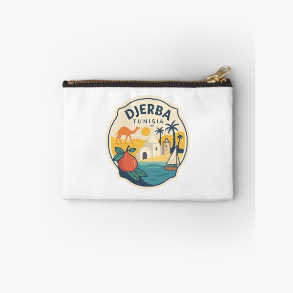 Item preview, Djerba Tunisia Coastal Scene with Camel, Mosque, and Date Palm designed and sold by Aryabek.