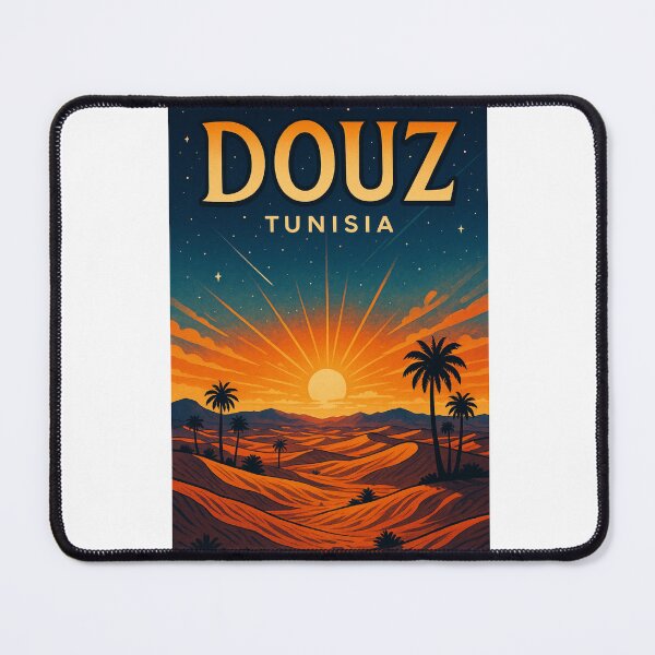 Item preview, Douz Tunisia Sahara Desert Sunset with Palm Trees and Dunes designed and sold by Aryabek.