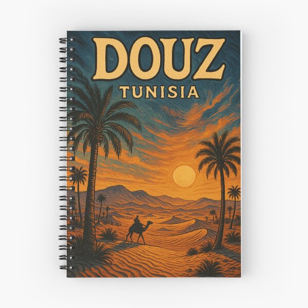 Item preview,  Douz Tunisia Camel Rider in Sahara with Desert Palms designed and sold by Aryabek.