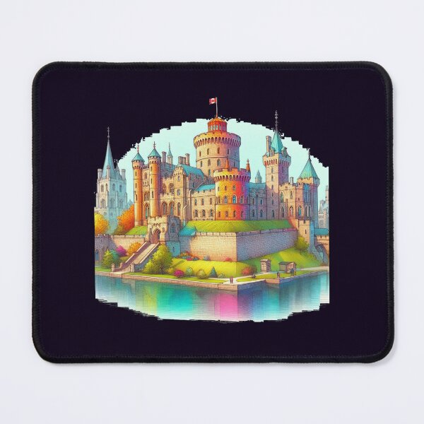 Item preview, Colorful 3D Sketch of Windsor Castle Canada – Cute and Beautiful Views, designed and sold by PaintMeWorld.