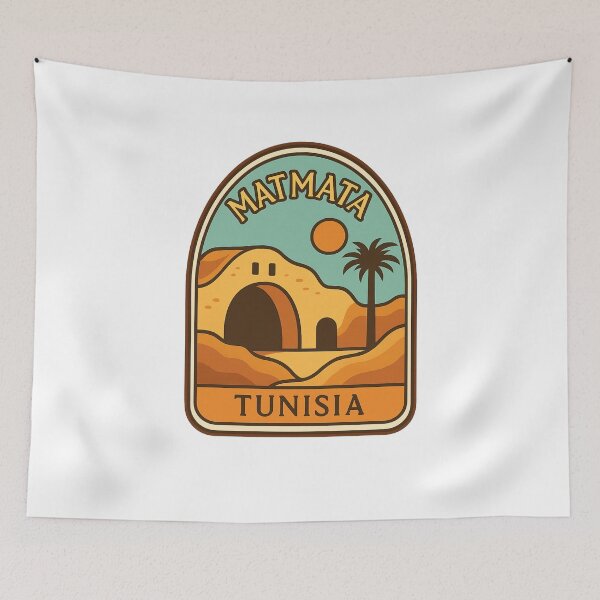 Item preview,  Matmata Tunisia Troglodyte House with Palm and Desert Sky designed and sold by Aryabek.