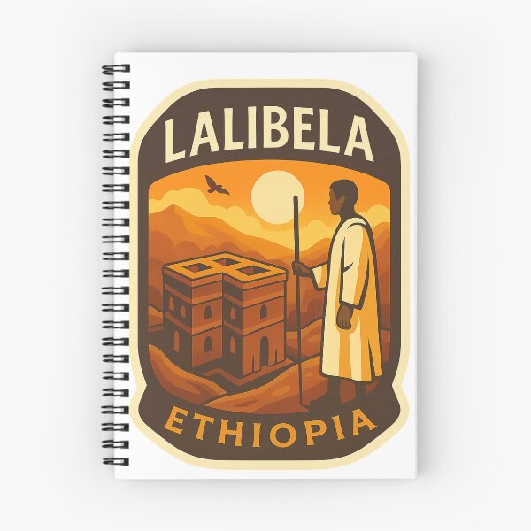Item preview,  Lalibela Ethiopia Rock-Hewn Church with Highland Landscape and Priest designed and sold by Aryabek.