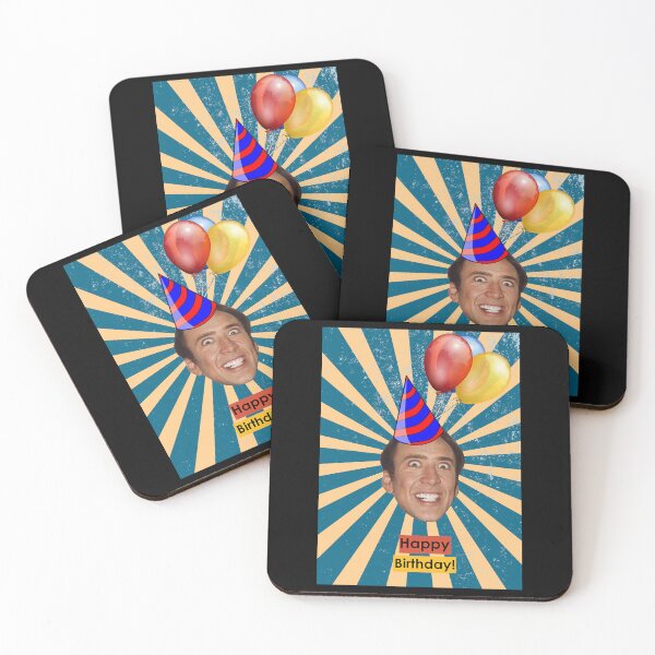 Item preview, Creepy Retro Nicolas Cage Happy Birthday designed and sold by VidElement.