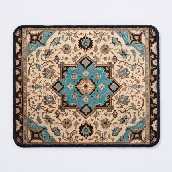 Item preview, Antique Persian Ivory Blue Rug Pattern designed and sold by GrinGalore.