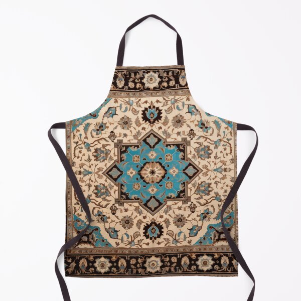 Item preview, Antique Persian Ivory Blue Rug Pattern designed and sold by GrinGalore.