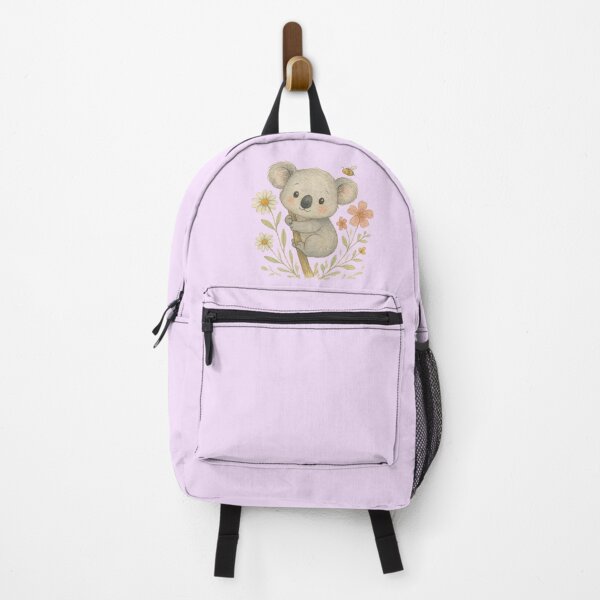 Item preview, Cute Koala with Flowers and Bee – Whimsical Nature Design designed and sold by thesmilngnature.