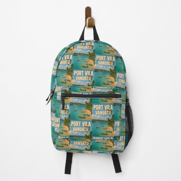 Item preview, Port Vila Vanuatu Coastal View with Boats and Palm Trees designed and sold by Aryabek.