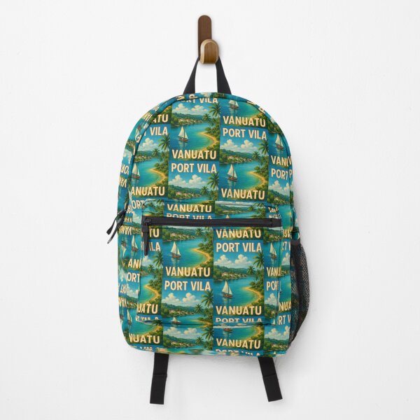 Item preview, Port Vila Vanuatu Sailboat on Tropical Coastline designed and sold by Aryabek.