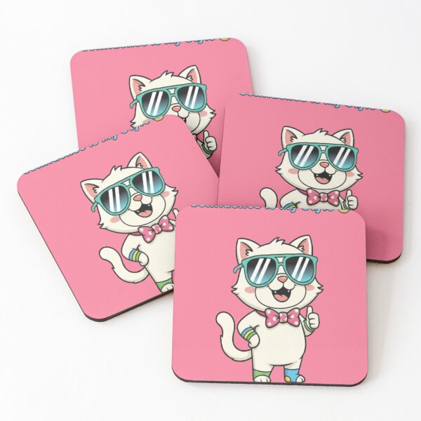 Item preview, Cool Cartoon Cat with Sunglasses – "Confidence is My Style" Motivation Design designed and sold by FunkyPatakha.