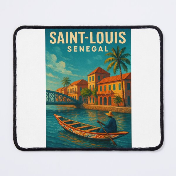 Item preview, Saint-Louis Senegal Canoe on Colonial Waterfront designed and sold by Aryabek.