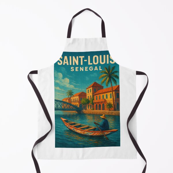 Item preview, Saint-Louis Senegal Canoe on Colonial Waterfront designed and sold by Aryabek.