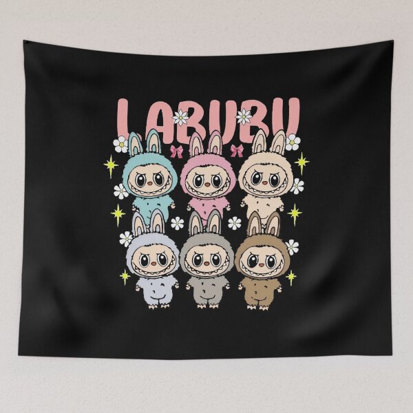 Item preview, Labubu Bunny Characters Pastel Outfits Sparkle Grid Cute designed and sold by Slimeee199.