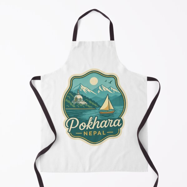 Item preview, Pokhara Nepal with World Peace Pagoda and Annapurna Mountains designed and sold by Aryabek.