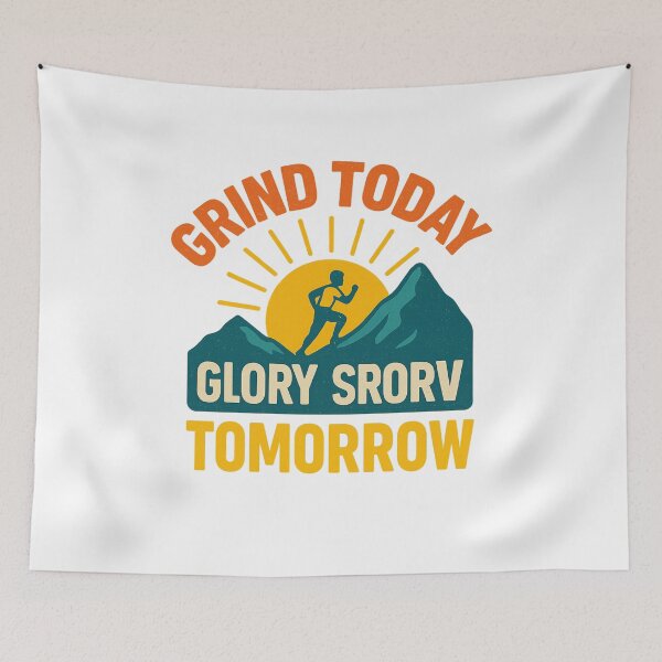 Item preview, Grind Today Glory Tomorrow T-Shirt – Motivational Runner Tee designed and sold by Design Express.