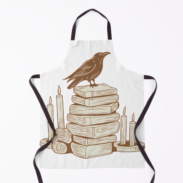 Item preview, raven on books designed and sold by MonishArt.