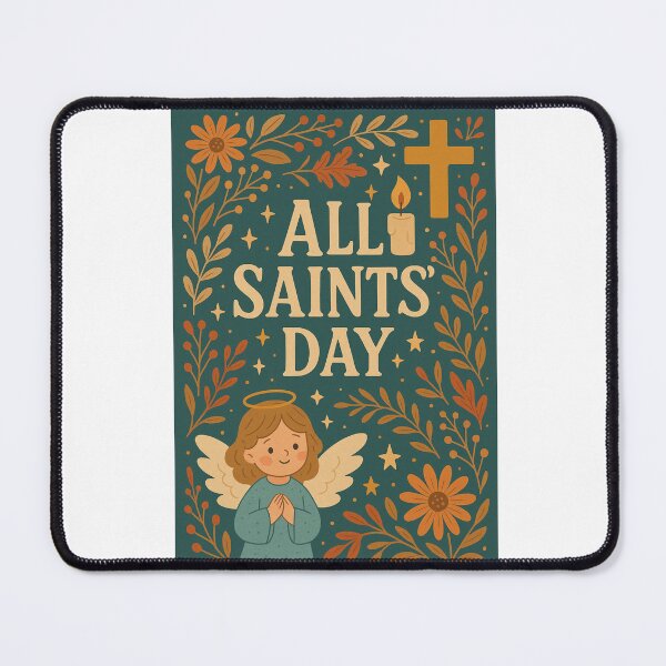 Item preview, All Saints’ Day Blessings with Angel, Candle and Cross designed and sold by Aryabek.