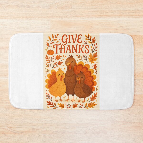 Item preview, Thanksgiving Celebration with Turkeys, Leaves and Pumpkin designed and sold by Aryabek.