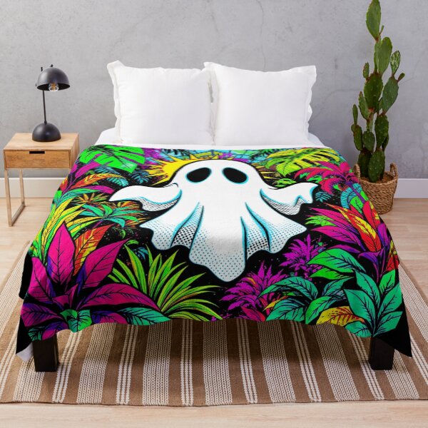 Item preview, Neon Tropical Ghost – Colorful Pop Art Spooky Design designed and sold by DamianRoy88.