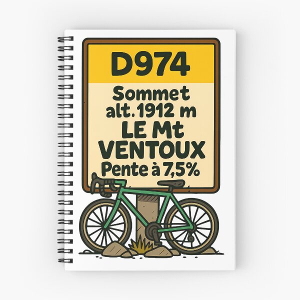 Item preview, Mont Ventoux summit sign with racing bike – iconic climb of the Tour de France designed and sold by malero-design.