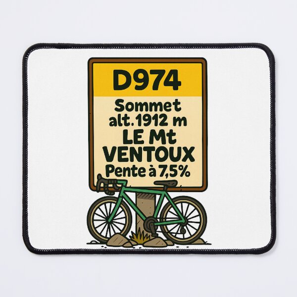 Item preview, Mont Ventoux summit sign with racing bike – iconic climb of the Tour de France designed and sold by malero-design.