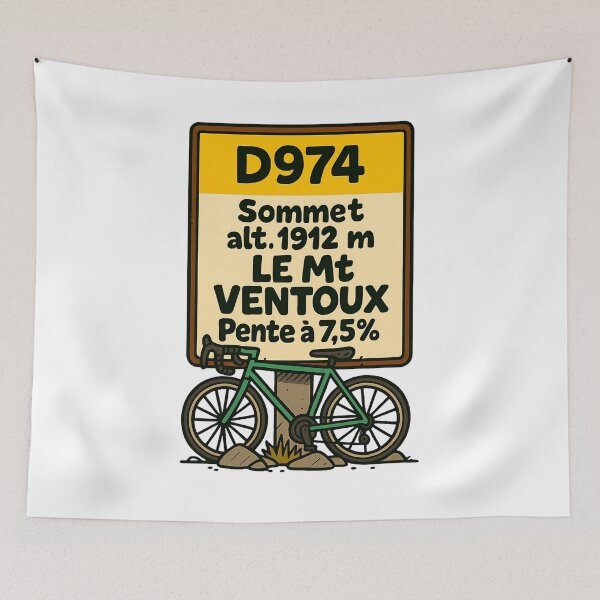 Item preview, Mont Ventoux summit sign with racing bike – iconic climb of the Tour de France designed and sold by malero-design.