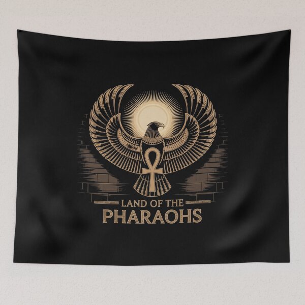 Item preview, Pharaonic Golden Egyptian Eagle — Ancient Egypt Symbolic Art designed and sold by Timeless Design.