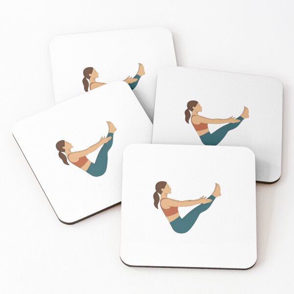Item preview, Boat Pose Yoga Illustration designed and sold by Fitnessandyoga.