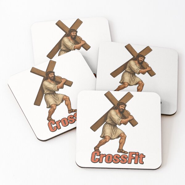 Item preview, CrossFit Jesus Full Body Religious Parody Art designed and sold by Places On Earth.