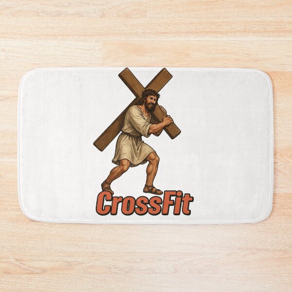 Item preview, CrossFit Jesus Full Body Religious Parody Art designed and sold by Places On Earth.