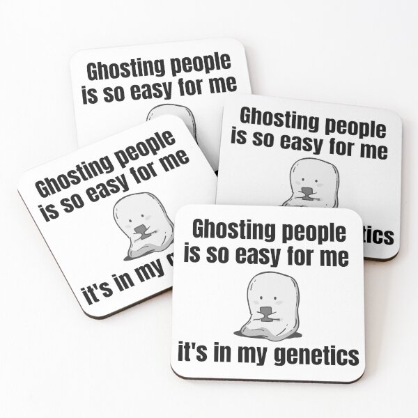 Item preview, Ghosting People is so Easy for me It's in My Genetics | Lazy Introvert Ghost on Phone – Funny Spooky Halloween Design designed and sold by luckyhue.