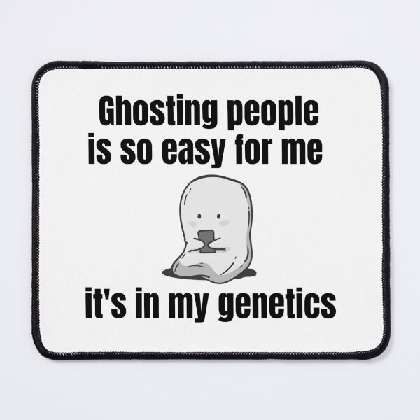 Item preview, Ghosting People is so Easy for me It's in My Genetics | Lazy Introvert Ghost on Phone – Funny Spooky Halloween Design designed and sold by luckyhue.