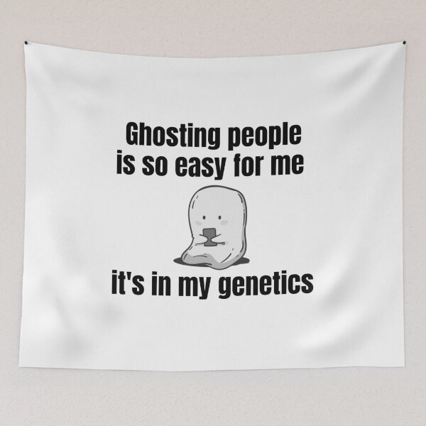 Item preview, Ghosting People is so Easy for me It's in My Genetics | Lazy Introvert Ghost on Phone – Funny Spooky Halloween Design designed and sold by luckyhue.