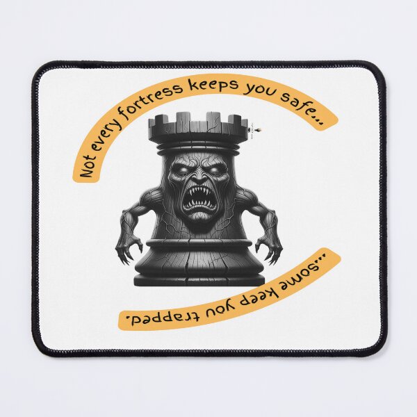 Item preview, Haunted Chess Rook – “Not Every Fortress Keeps You Safe” Design designed and sold by PawnShiftGoods.