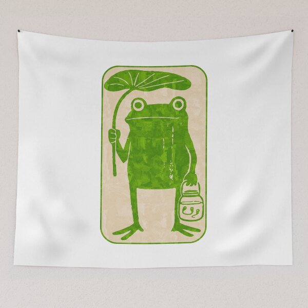 Item preview, Frog with Umbrella and Lantern designed and sold by Angry Swan Designs.
