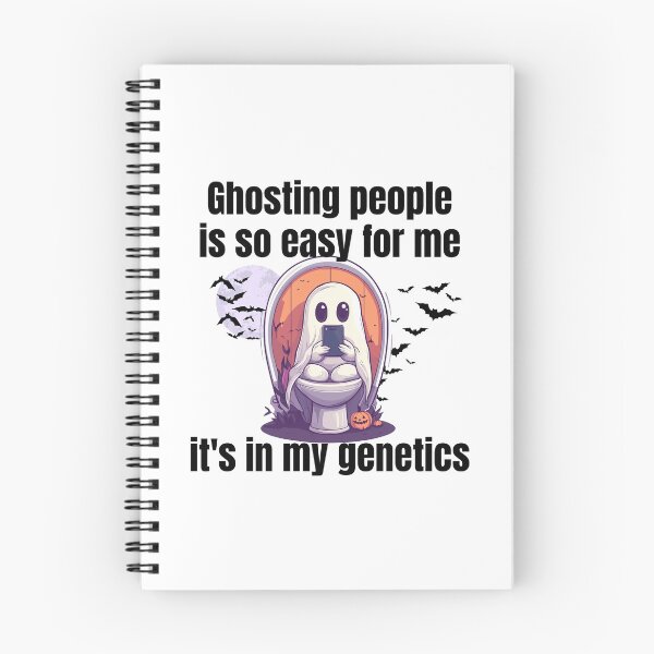 Item preview, Ghosting People is so Easy for me It's in My Genetics | Funny Ghost on Toilet with Phone – Spooky Halloween Meme Design designed and sold by luckyhue.