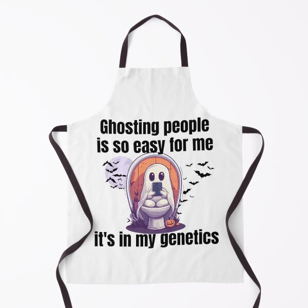 Item preview, Ghosting People is so Easy for me It's in My Genetics | Funny Ghost on Toilet with Phone – Spooky Halloween Meme Design designed and sold by luckyhue.