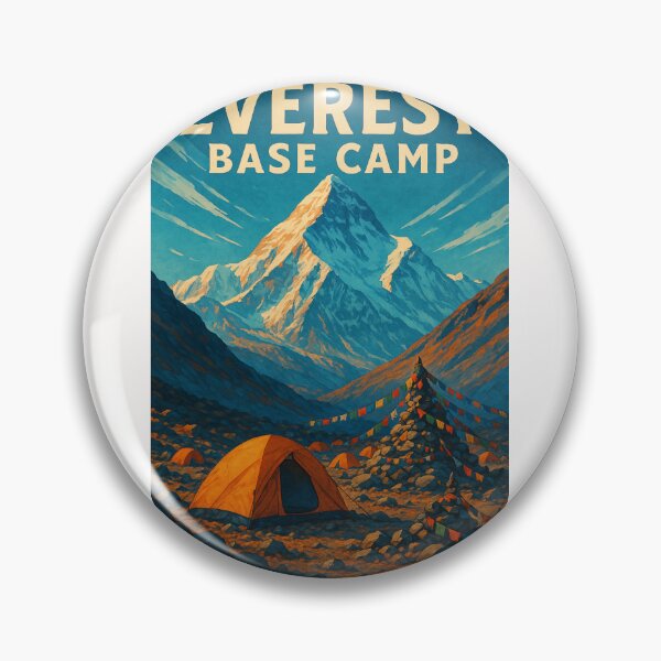 Item preview, Mount Everest Base Camp Himalayan Landscape Poster designed and sold by Places On Earth.