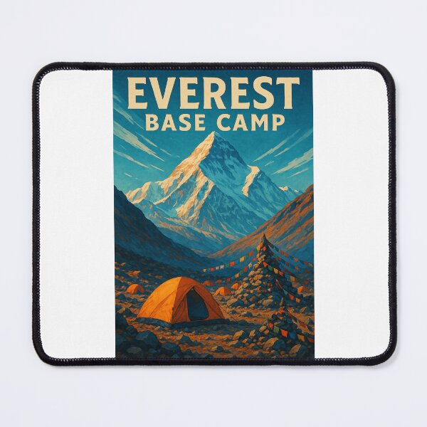 Item preview, Mount Everest Base Camp Himalayan Landscape Poster designed and sold by Places On Earth.