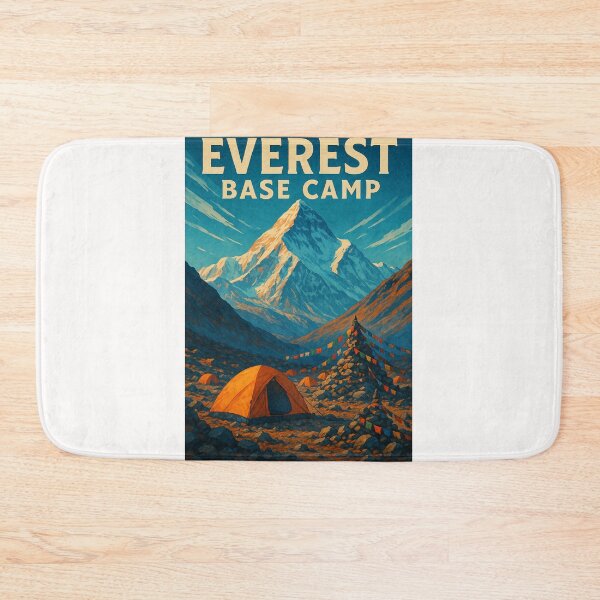 Item preview, Mount Everest Base Camp Himalayan Landscape Poster designed and sold by Places On Earth.