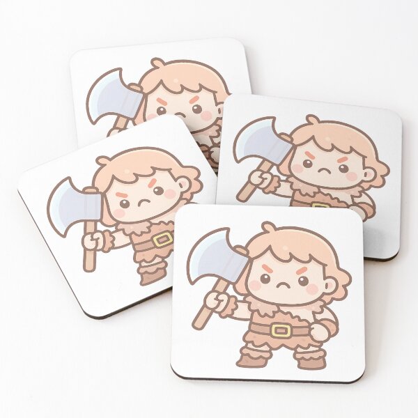 Item preview, Cute barbarian chibi with axe designed and sold by kyokugen.