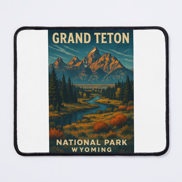 Item preview, Grand Teton National Park Autumn River Landscape Wyoming designed and sold by Places On Earth.