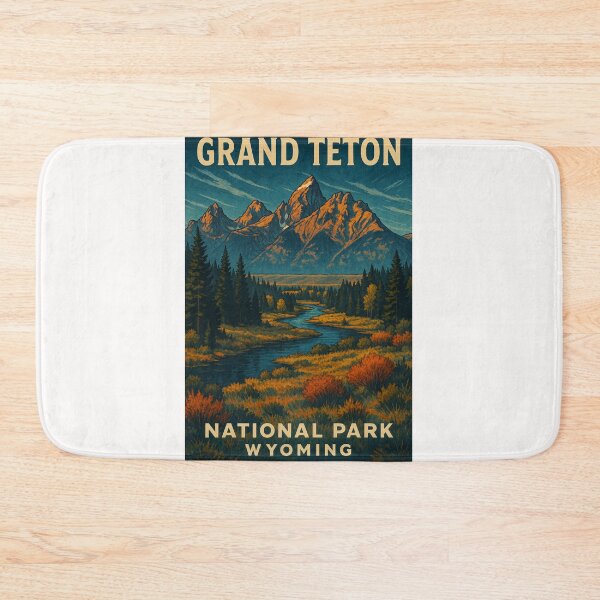 Item preview, Grand Teton National Park Autumn River Landscape Wyoming designed and sold by Places On Earth.