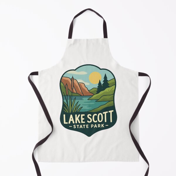 Item preview, Lake Scott State Park Sunset Landscape Badge designed and sold by Places On Earth.