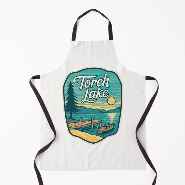 Item preview, Torch Lake Sunset with Dock and Rowboat Michigan designed and sold by Places On Earth.