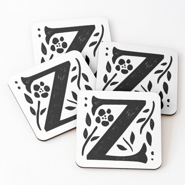 Item preview, Vintage Decorative Monogram Z, Botanical Floral Letter Z designed and sold by Lillian C Art.