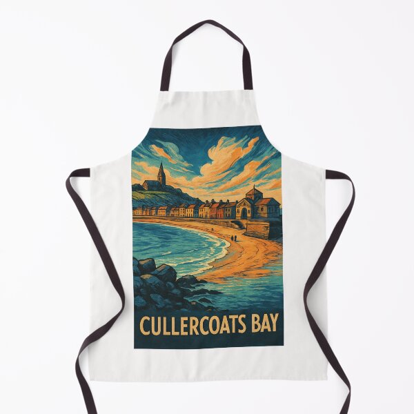 Item preview, Cullercoats Bay England with Seaside Village and Church designed and sold by Places On Earth.